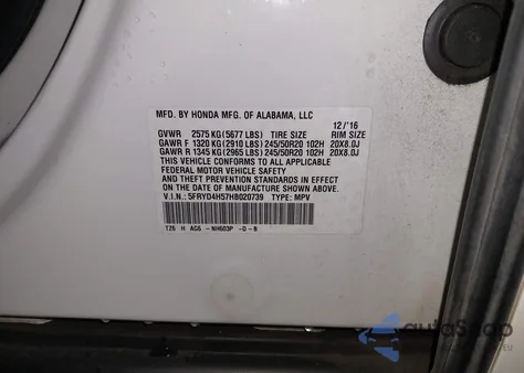 2017 Acura Mdx Technology Package z USA, uszkodzony, nr VIN 5FRYD4H57HB020739